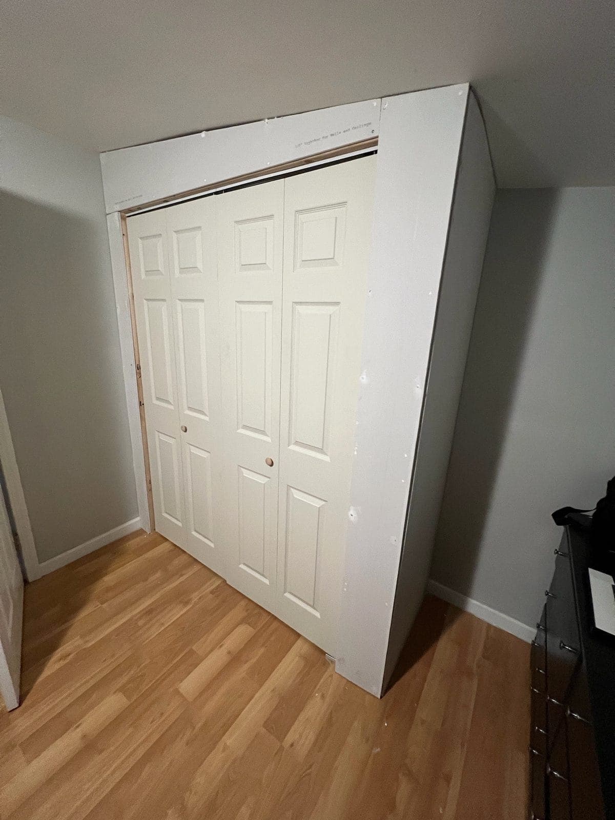 Closet bump-out & drywall
