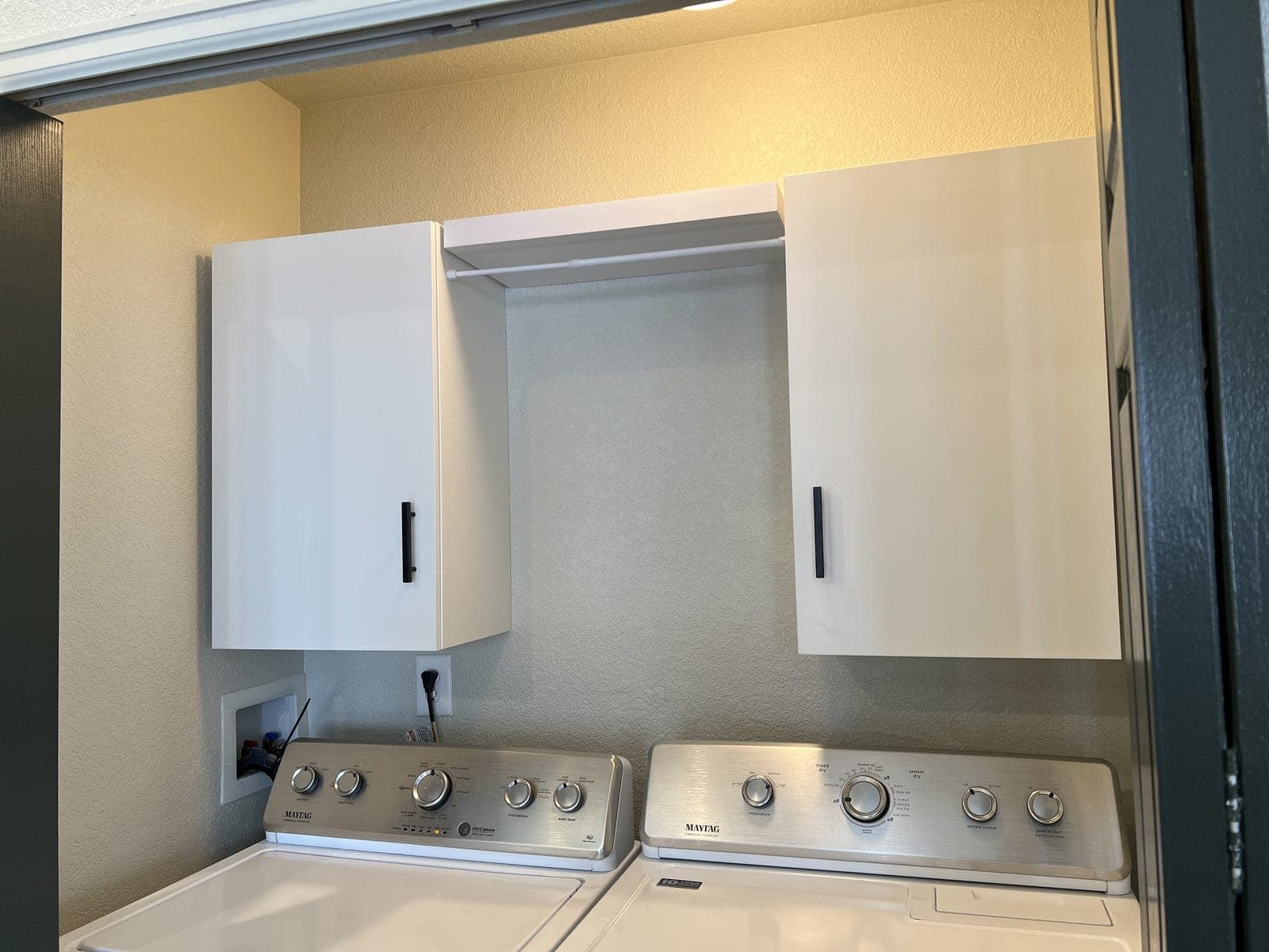 Laundry cabinets & hookups